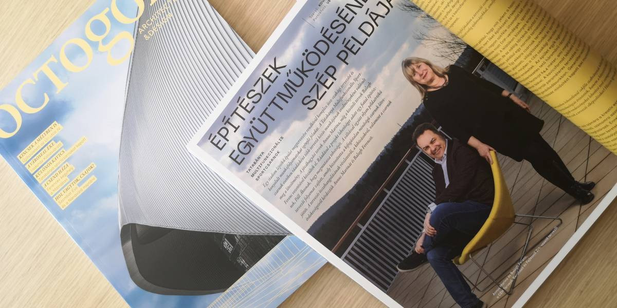 Marina Annus and Ferenc Balogh talk about the design of the Tatabánya Multifunctional Sports Hall, the challenges and the interesting features of the hall in the latest issue of Octogon.