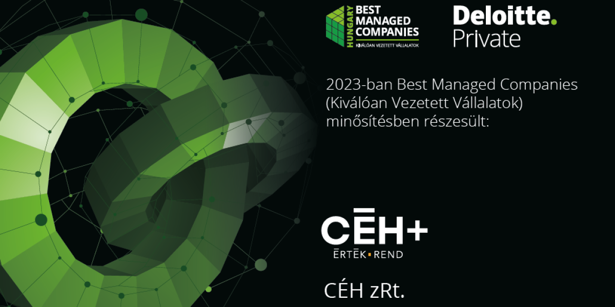  Céh zRt. recognised as one of the 'Best Managed' companies in Hungary 